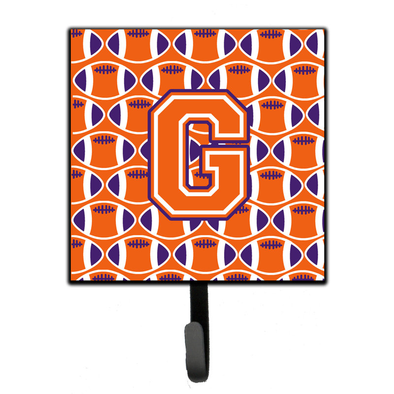 Porte-clés mural Darol Football, Orange / blanc / insigne royal, Lettre G