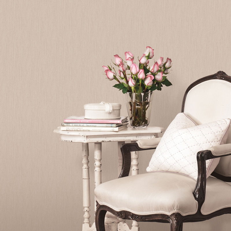Aysegul 10m x 53cm Matte Wallpaper Roll, Dark Beige