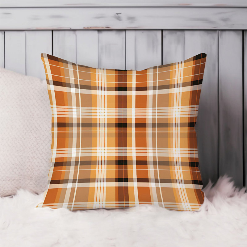 Fall Plaid Pattern IV Modern, 16"H x 16"W