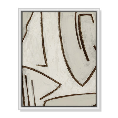 Line Work II  Floater Frame Print on Canvas