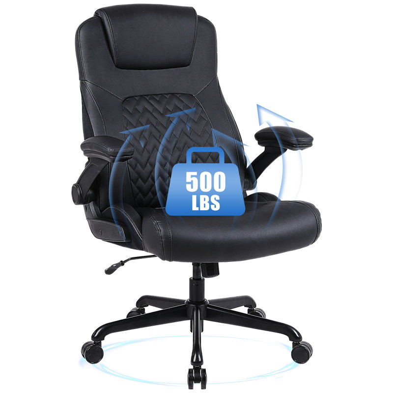 Inbox Zero Faux Fur Executive Chair