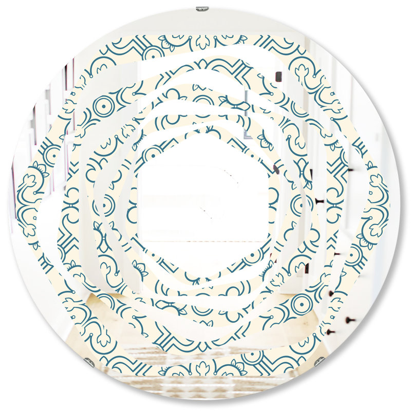Miroir mural Whirl Floral IV, H 31,5 po x l po