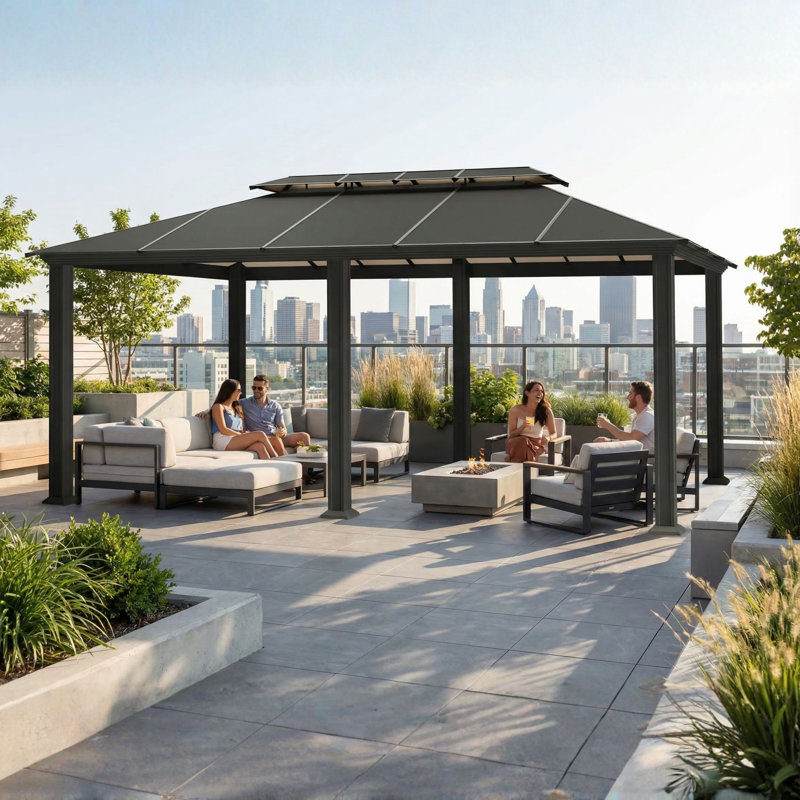 Santa Monica Aluminum Patio Gazebo, 20 ft  x 12 ft