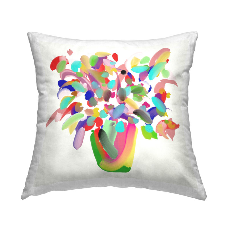 Design de coussin décoratif "Mood Flowers" par Bellassai Art