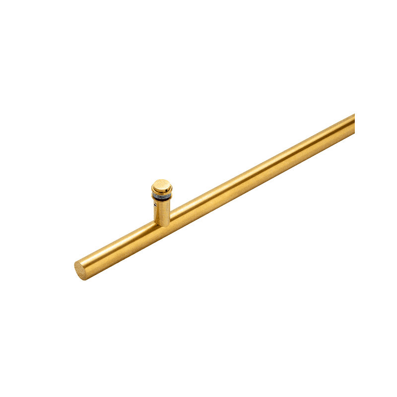 Poignée de porte ronde 84 po Simple face en acier inoxydable 304, Doré