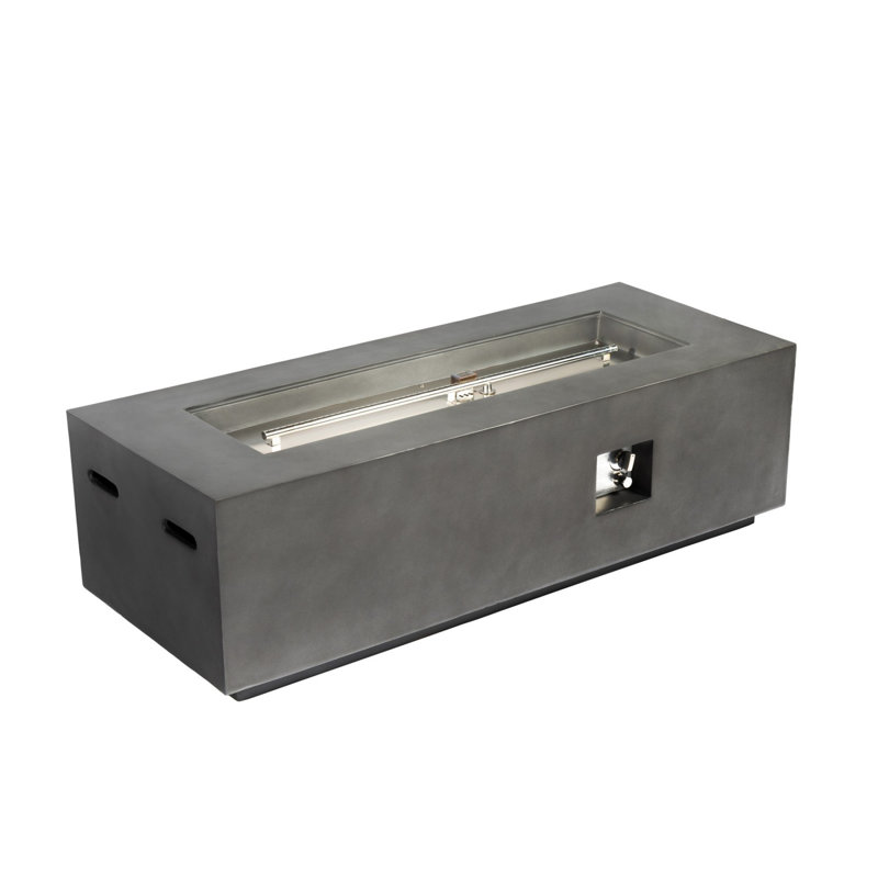 Outdoor Rectangle Propane Fire Pit Table