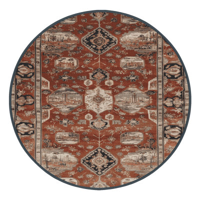 Machine Washable Persian Brown Area Rug