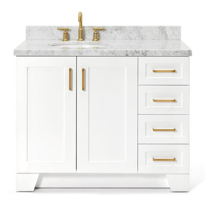 ARIEL TAYLOR 43 IN RIGHT OFFSET RECTANGLE SINK VANITY