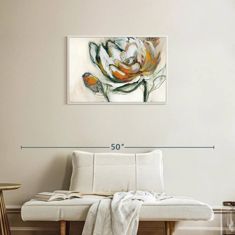 Bloomed, Floating Frame White, 31" X 21"