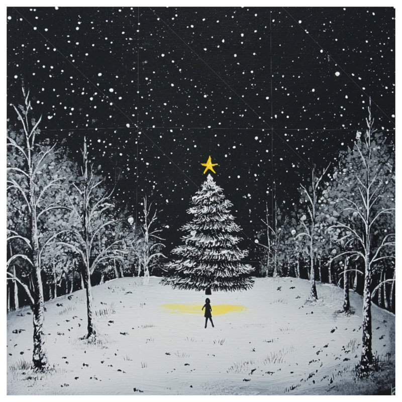Toile de Noël sur toile tendue - Décoration murale des Fêtes en plusieurs tailles, 20 po x 24 po