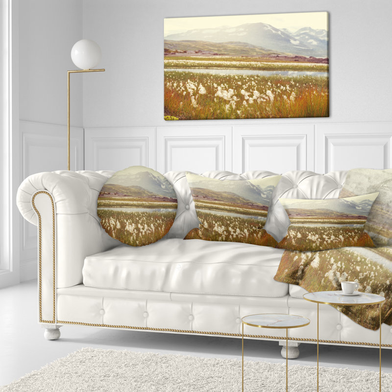 Coussin lombaire en coton de fleurs arctique