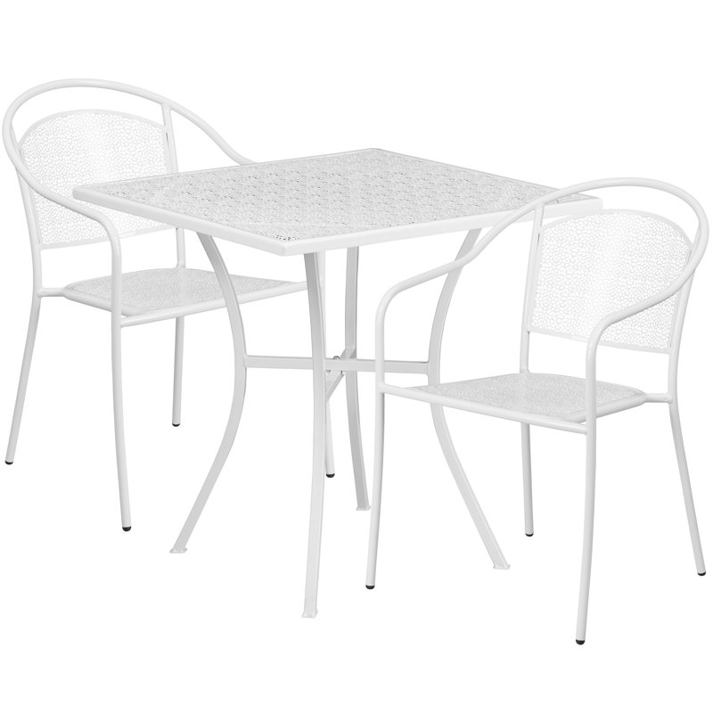 Ensemble de salle à manger pour 4 personnes 35,25 po Robbin Square, Blanc