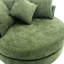 Chaise pivotante à 360 ° avec 4 coussins, chenille et siège confortable pour le salon