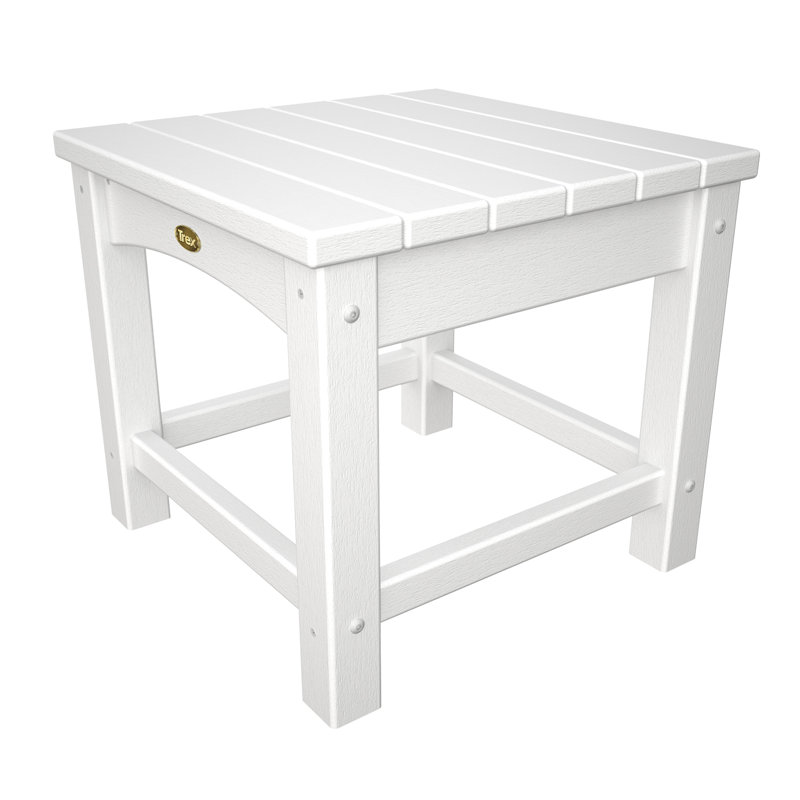 Table d'appoint POLYWOOD Rockport Club 18 po, Blanc classique