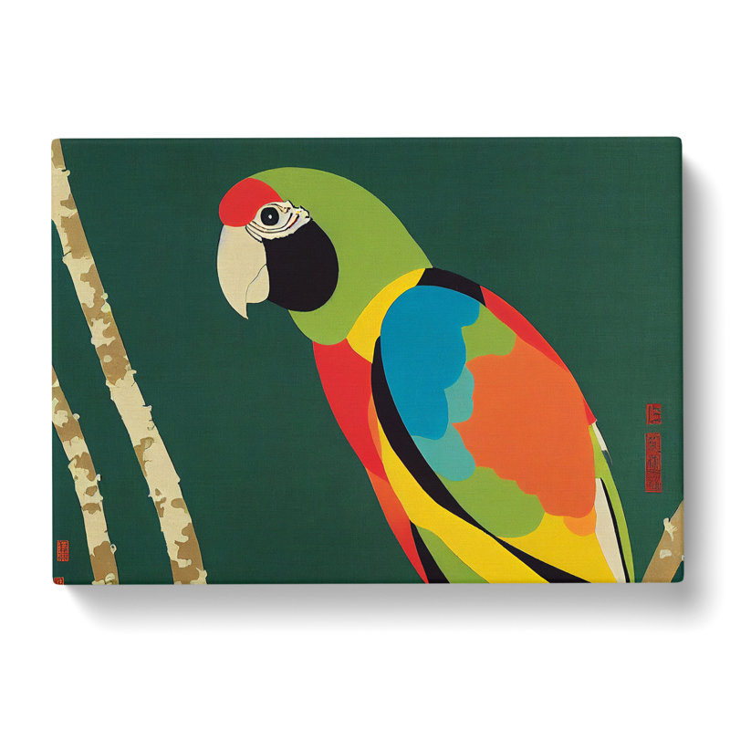 Parrot Abstract Vol.4 - Wrapped Canvas, 35cm H x 50cm W x 3cm D