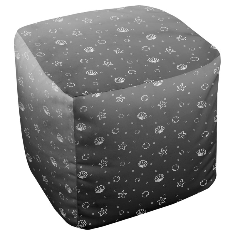 repose-pieds coquillage Avicia, H 19,5 po x L 117 po x P 20 po, Anthracite