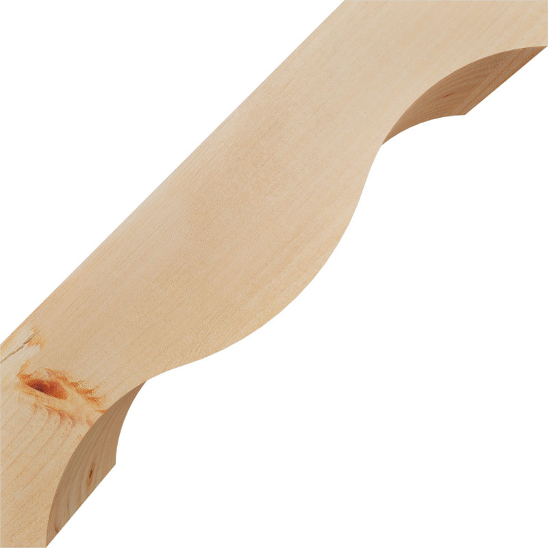 Attelle de genou Funston, Sapin de Douglas, Lisse, H 14 po x l 5,5 po x P 14 po
