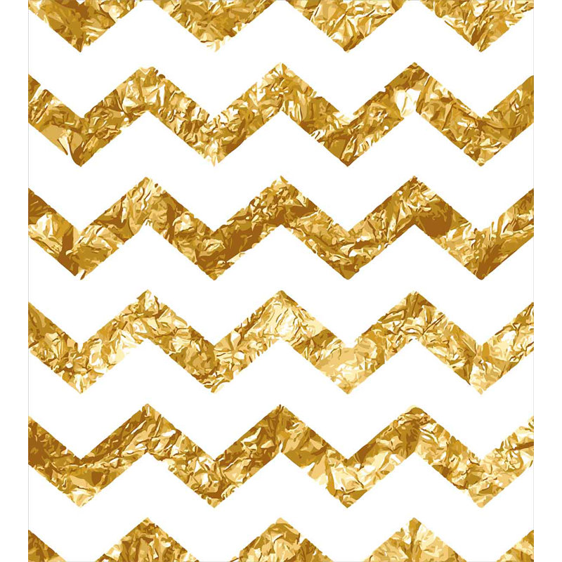 Ensemble de housse de couette de conception moderne à chevrons à motif à chevrons à motif abstrait horizontal zigzag