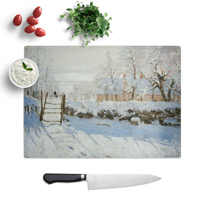 The Magpie by Claude Monet Chopping Board