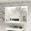 60X40 Inch Oversized LED Bathroom Mirror Wall Mounted Mirror With 3 Colour Modes  Aluminum Frame Large Wall Mirror For Bathroom