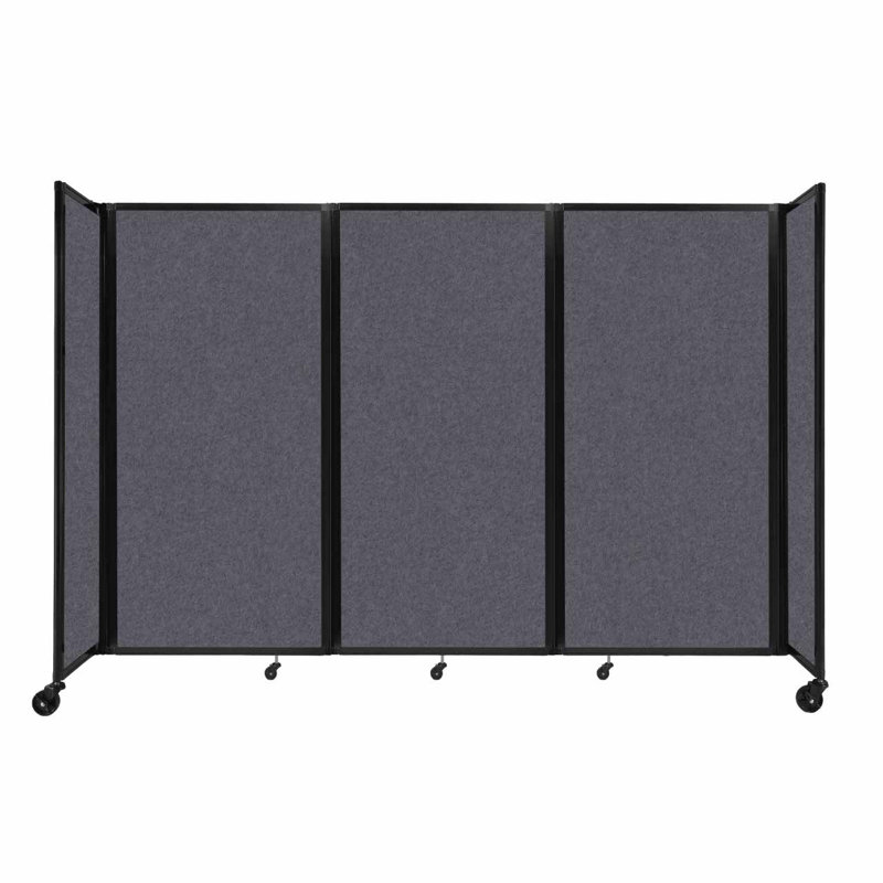 Cloison portative Soundsorb Room Divider 360, H 72 po x l 102 po, Gris foncé