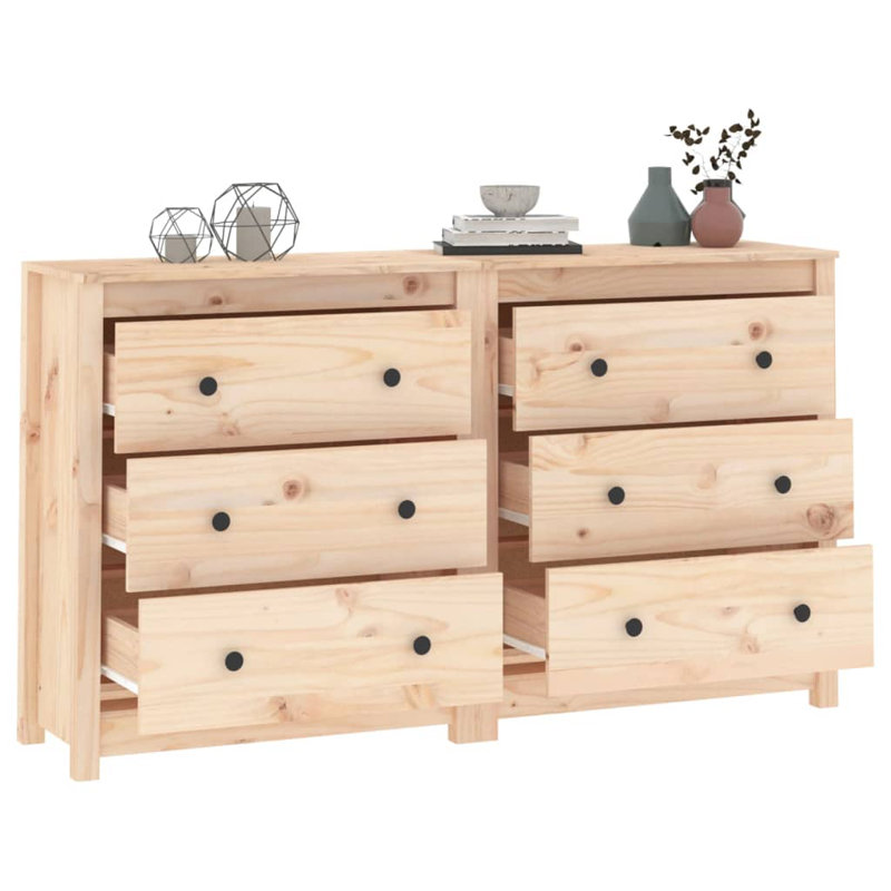 Kyarie 140cm Solid Wood Sideboard, Brown