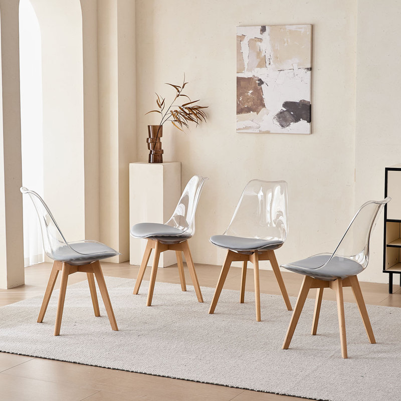 Huron Solid Wood Dining Chair, Grey