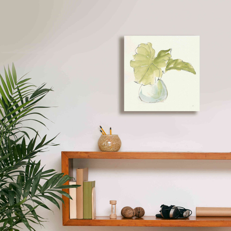 Epic Graffiti «Plant Big Leaf I» par Chris Paschke, impression sur toile, 12 po x 12 po