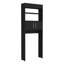 Armoire au-dessus de la toilette Madrid, double porte, deux tablettes - noir
