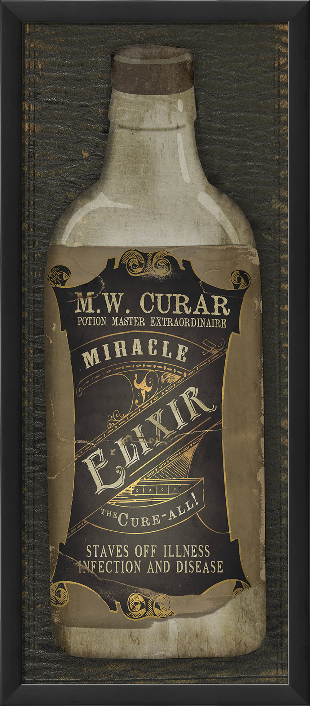 The Artwork Factory Miracle Elixir Framed Vintage Advertisement | Wayfair