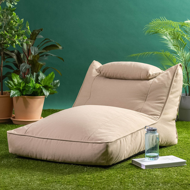 Nova Bean Bag Lounger, Stone Olefin, Natural