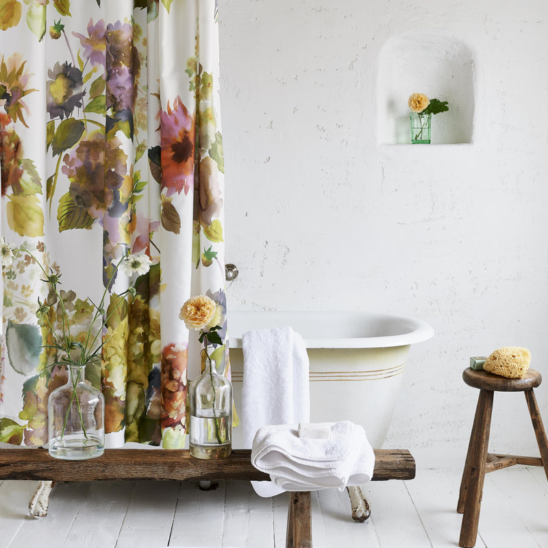 Palace Flower Shower Curtain, 72" H x 72" W