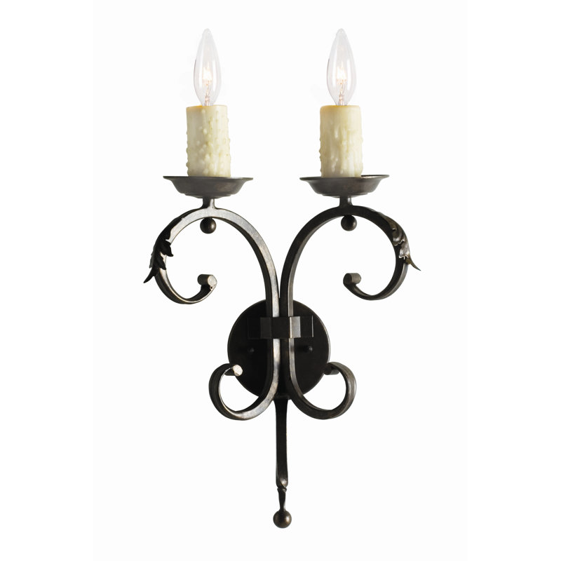 Andorra 2 - Light Candle Wall Light, Chestnut