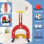 7-in-1 Toddler Slide & Swing Set with Adjustable Swing, Basketball Hoop & Golf Game-840153140