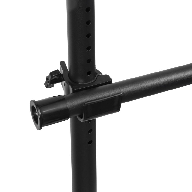 Isak Single Telescopic Clothes Rack Wardrobe Organiser Hanging Rail Adjustable Storage, Black