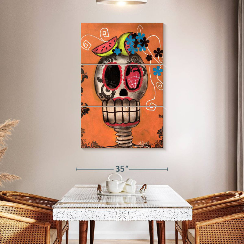 Kerner Day Of The Dead Watermelon, 50" H x 32" W