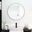 Miroir mural 24 po HD noir avec cadre en alliage d'aluminium, pour une belle salle de bain et au-delà-121086532