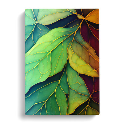Ivy Leaf Expressionism Style Vol.1 - Wrapped Canvas Print
