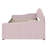 Comfortable Pink Upholstered Daybed With Portable Trundle - Classy Full Size Velvet Upholstery And In Elegant & Functional