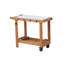 Table de barbecue multifonctionnelle en bois massif de style rustique pour barbecue et jardin