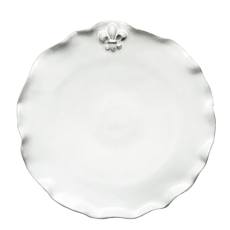 Fleur De Lis Floral Charger
