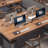 4 Person Workstation Solid Wood Office Desk