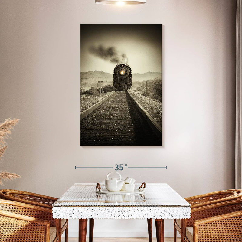 Mehar Train Arrival II, 48" H x 32" W