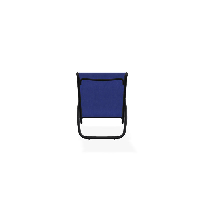 Beach Chair, Atlantis Royal Blue Sunbrella®, Textured Black