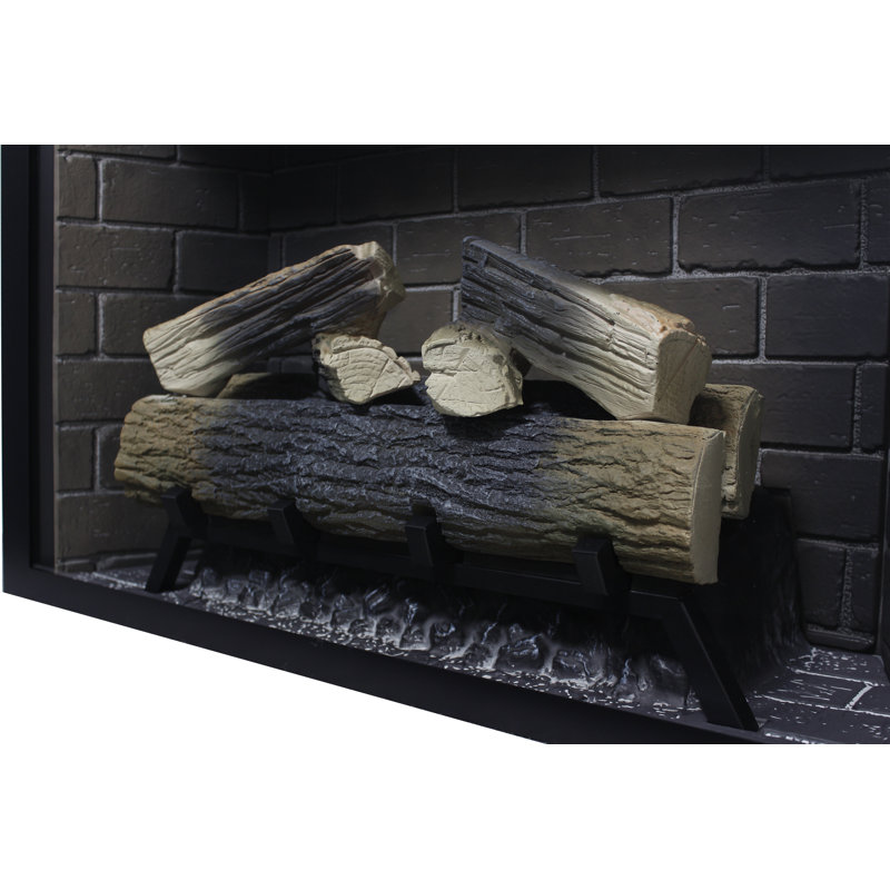 33 Inch Infrared Electric Fireplace Insert, Touch Panel Home Decor Heater,Smokeless Firebox .With Fixed Trim Kit .With Crackling Sound