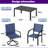 6-People Outdoor Dining Set with Textilene Chairs ，Patio Table and Chairs set-1504439701