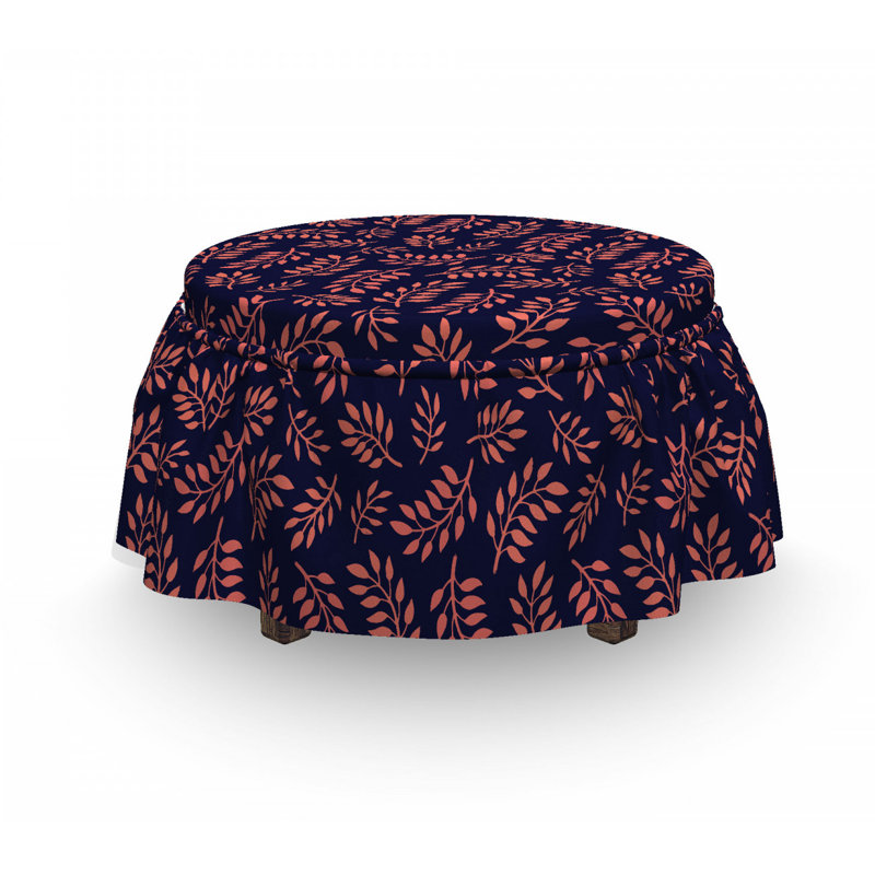Housse pour repose-pieds branches de feuilles
