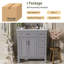 Meuble-lavabo moderne de 30 po avec lavabo en céramique - Armoire de rangement moderne avec portes à fermeture douce, tiroir profond et tiroir standard-128948178