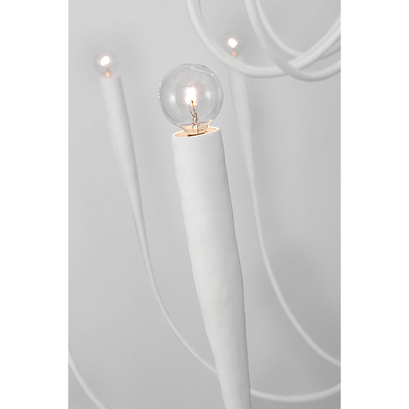 Julie Neill 30 - Light Chandelier, Plaster White, 67" H x 52" W x 52" D