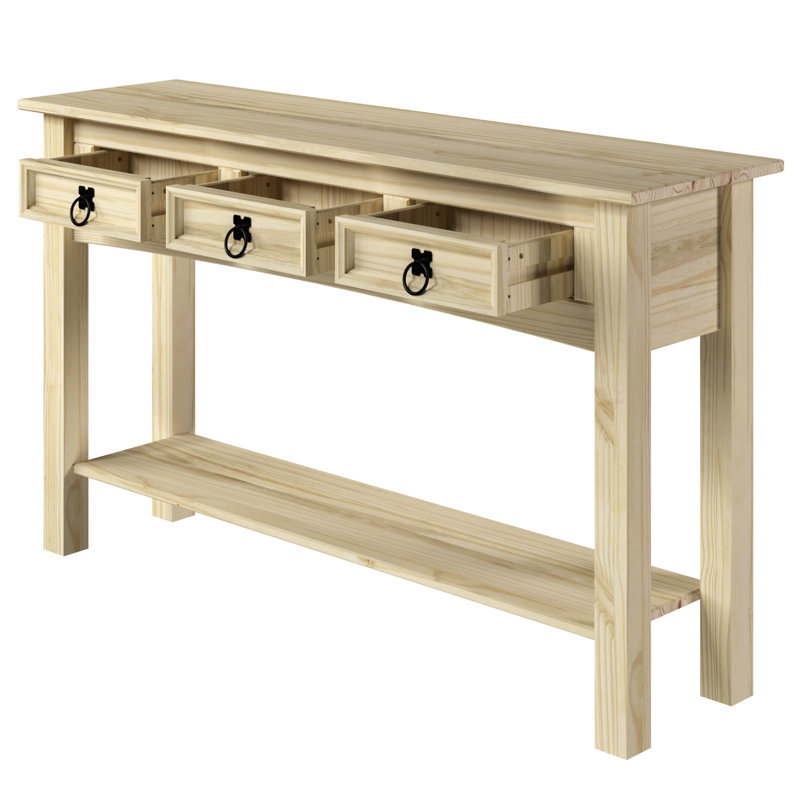 Dinnington 47.99'' Console Table, Natural/Unfinished